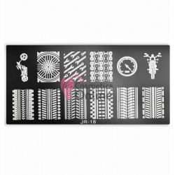 Matrita de Unghii din metal dreptunghiulara 6x12cm JR18 - 42483